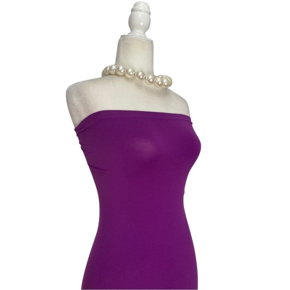 Wolford Fatal Dress Maxi Stretch Tube Dress Versatile in Magenta Hot Pink Purple - Picture 5 of 14
